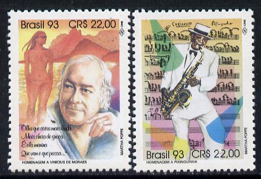 Brazil 1993 Composers set of 2, SG 2601-02 unmounted mint*