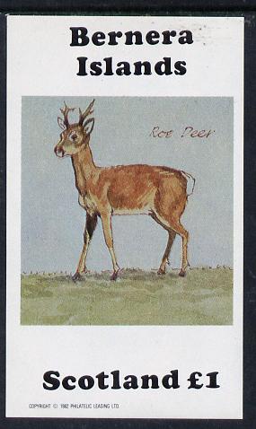 Bernera 1982 Roe Deer imperf souvenir sheet (Â£1 value) unmounted mint