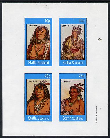 Staffa 1982 N American Indians #01 imperf set of 4 values unmounted mint 
