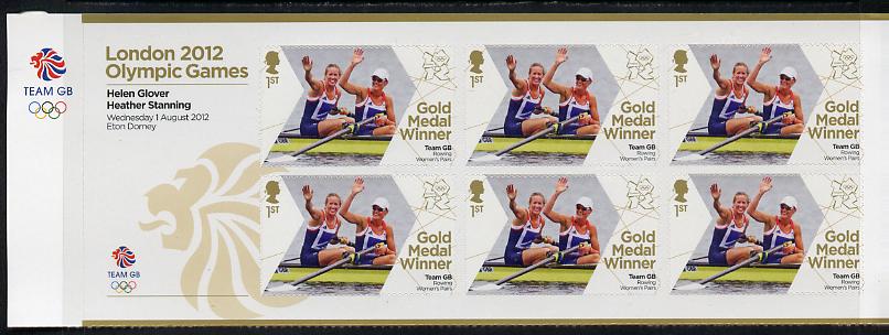 GB Great Britain 2012 London Olympic Games Team GB Great Britain Gold Medal Winner #01 - Helen Glover & Heather Stanning (Rowing Women's Pairs) self adhesive sheetlet containing 6 x first class values unmounted mint