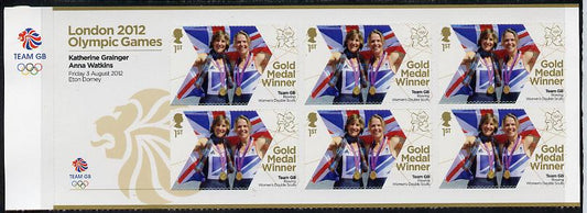 GB Great Britain 2012 London Olympic Games Team GB Great Britain Gold Medal Winner #06 - Katherine Grainger & Anna Watkins (Rowing Women's Sculls) self adhesive sheetlet containing 6 x first class values unmounted mint