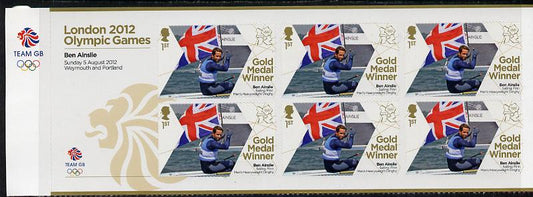 GB Great Britain 2012 London Olympic Games Team GB Great Britain Gold Medal Winner #15 - Ben Ainslie (Sailing) self adhesive sheetlet containing 6 x first class values unmounted mint