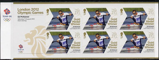 GB Great Britain 2012 London Olympic Games Team GB Great Britain Gold Medal Winner #26 - Ed McKeevert (Men's Canoe Sprint) self adhesive sheetlet containing 6 x first class values unmounted mint