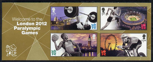 GB Great Britain 2012 London Paralympic Games perf m/sheet unmounted mint
