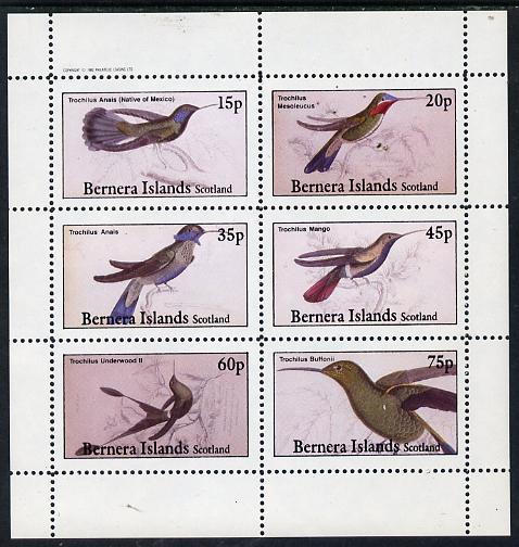 Bernera 1982 Humming Birds perf set of 6 values (15p to 75p) unmounted mint
