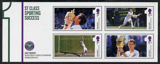 GB Great Britain 2013 Andy Murray - 1st Class Sporting Success perf m/sheet unmounted mint