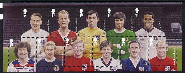 GB Great Britain 2013 Football Heroes perf m/sheet unmounted mint