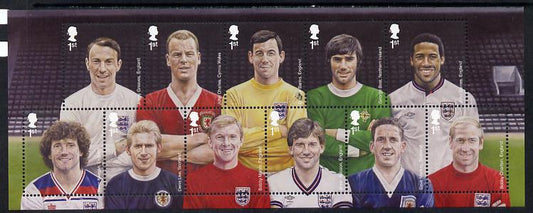 GB Great Britain 2013 Football Heroes perf m/sheet unmounted mint