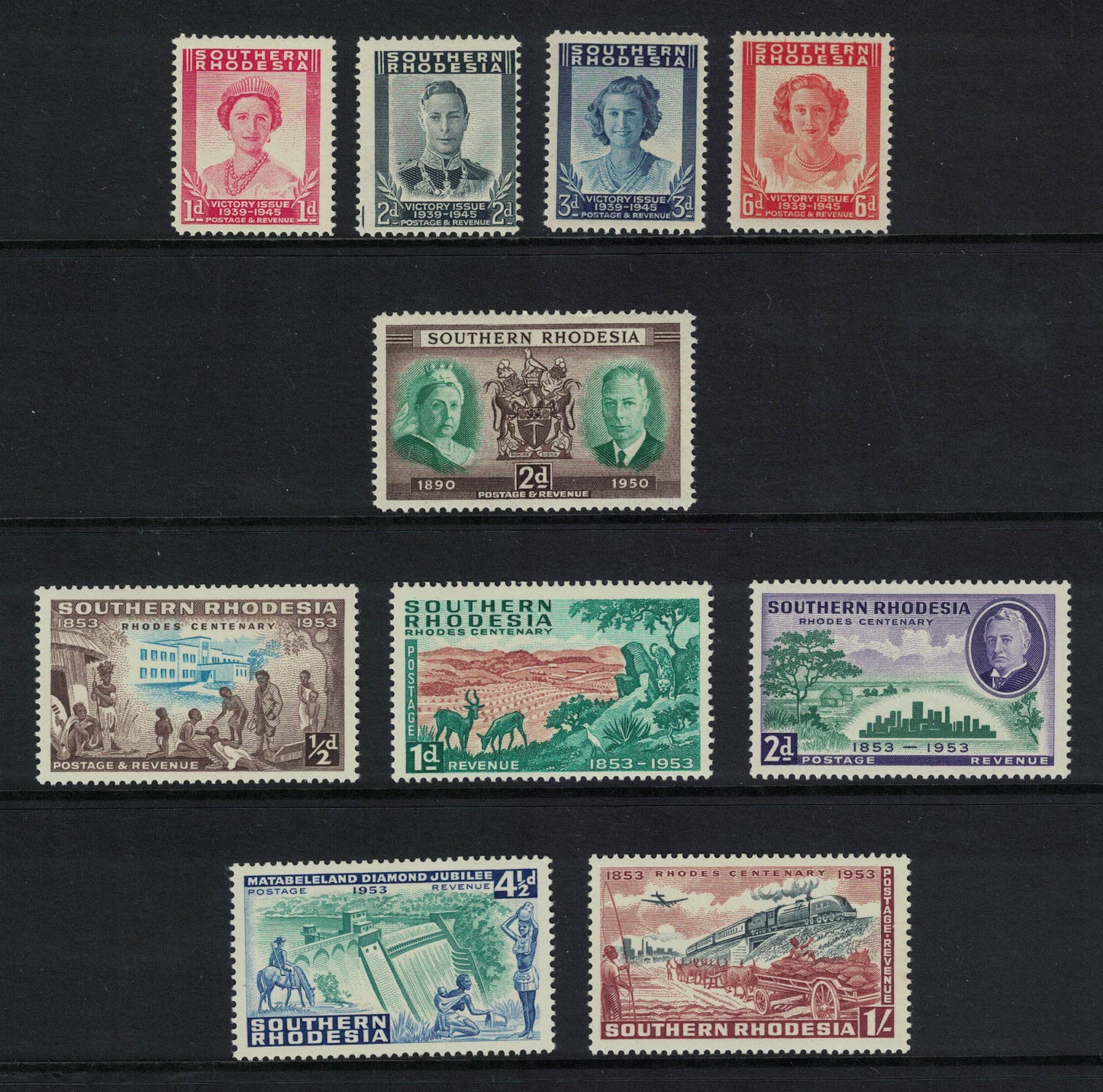 1940 Southern Rhodesia  Small Selection