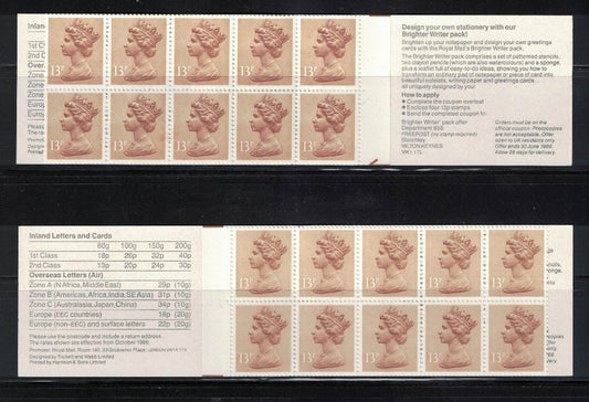 GB 1987 £1.30 Flowers Booklet both FL10A & FL10B Mint Good Perfs