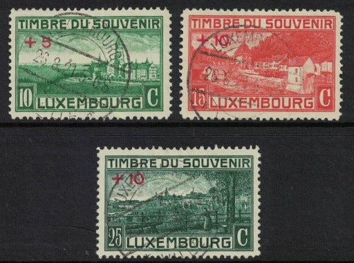 1921 Luxembourg War Memorial Fund Surcharges SG209 -211 Fine Used