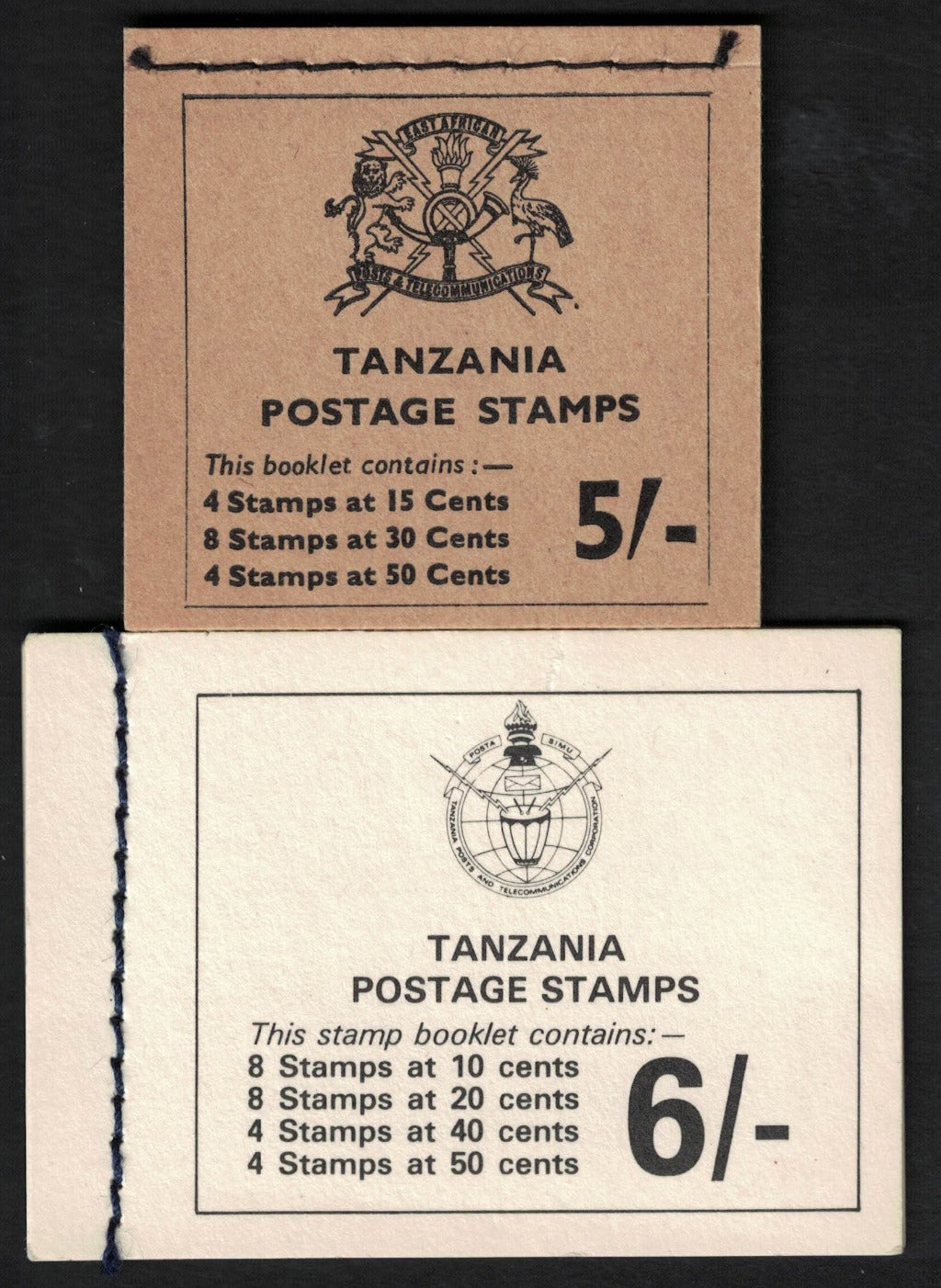 c1965 Tanzania Booklets 5/- & 6/- both Mint and complete