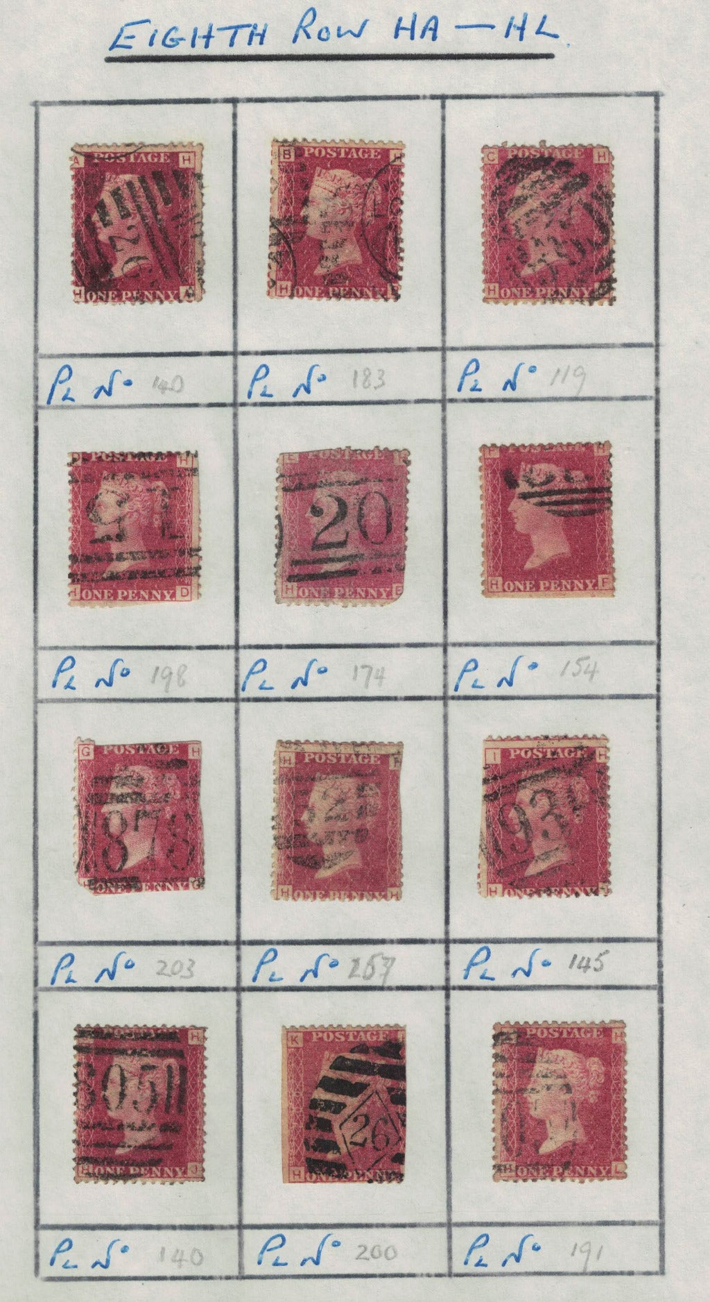 GB 1858 -79 SG43 Part Reconstruction. ROW H. See scan for condition