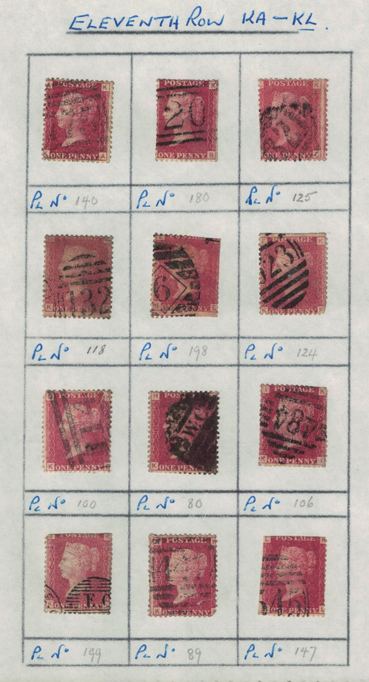 GB 1858 -79 SG43 Part Reconstruction. ROW K. See scan for condition
