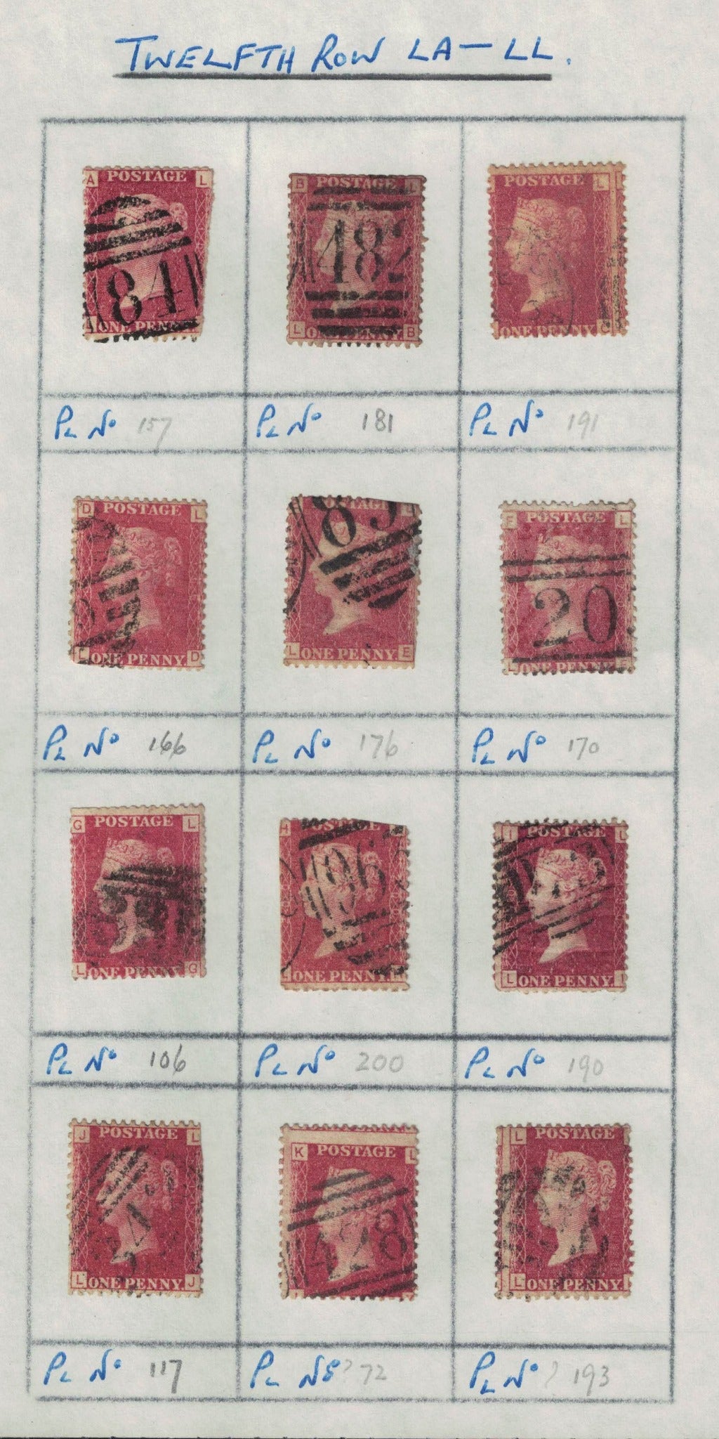GB 1858 -79 SG43 Part Reconstruction. ROW L. See scan for condition
