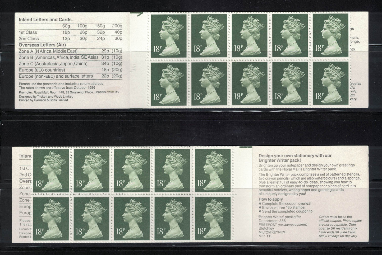 GB 1987 £1.80 "Berries & Leaves" FU4A & FU4B U/M Good Perfs
