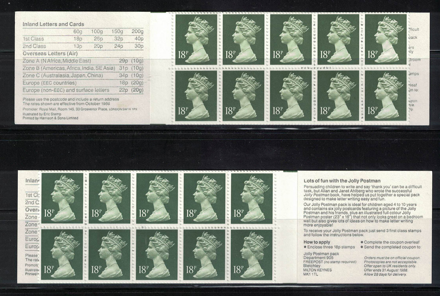 GB 1987 £1.80 "Girl Drawing" FU5A & FU5B U/M Good Perfs