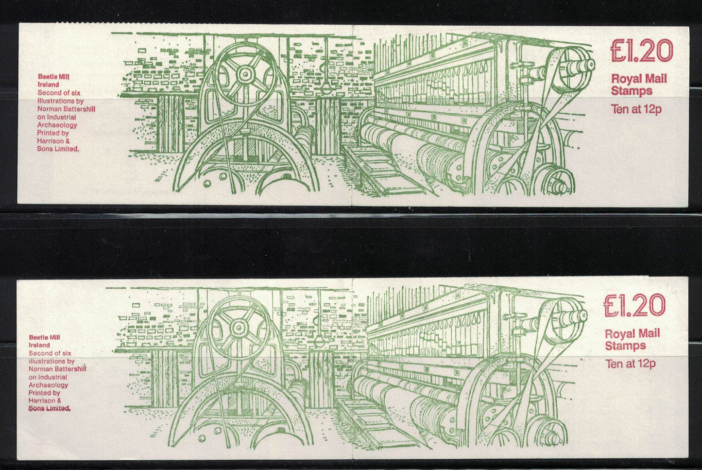 GB 1980 £1.20  "Beetle Mill" FJ1A & FJ1B Pair U/M Good Perfs